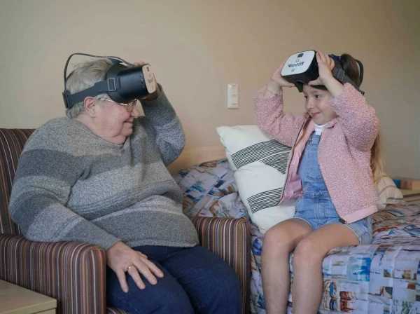 Neurons VR interaction with family