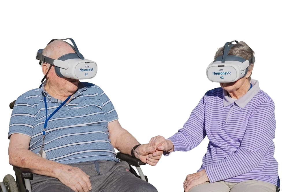 Couple holding hands using neuronsvr