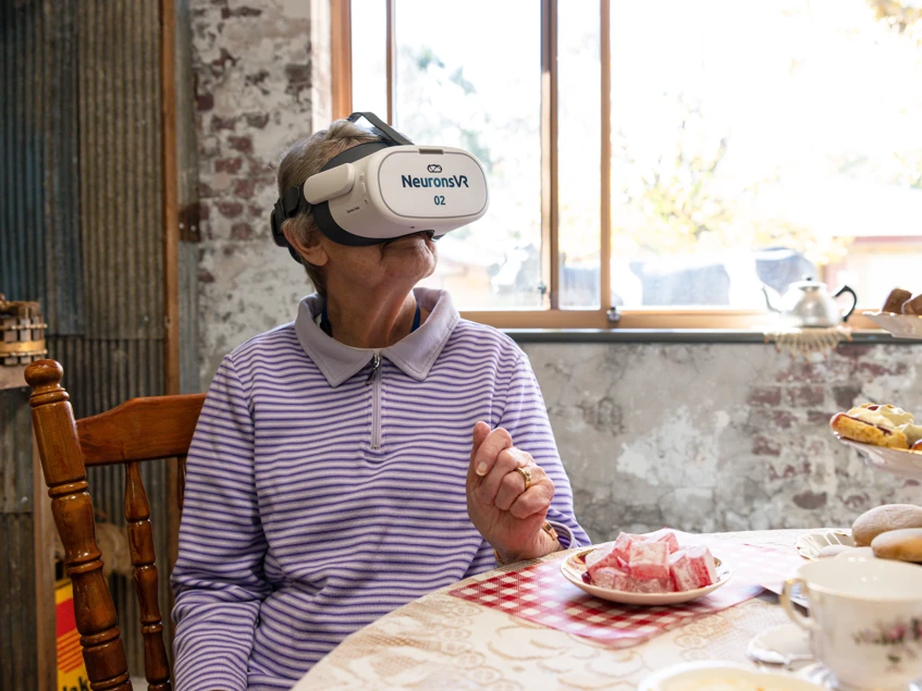 Immersive NeuronsVR experience in homecare