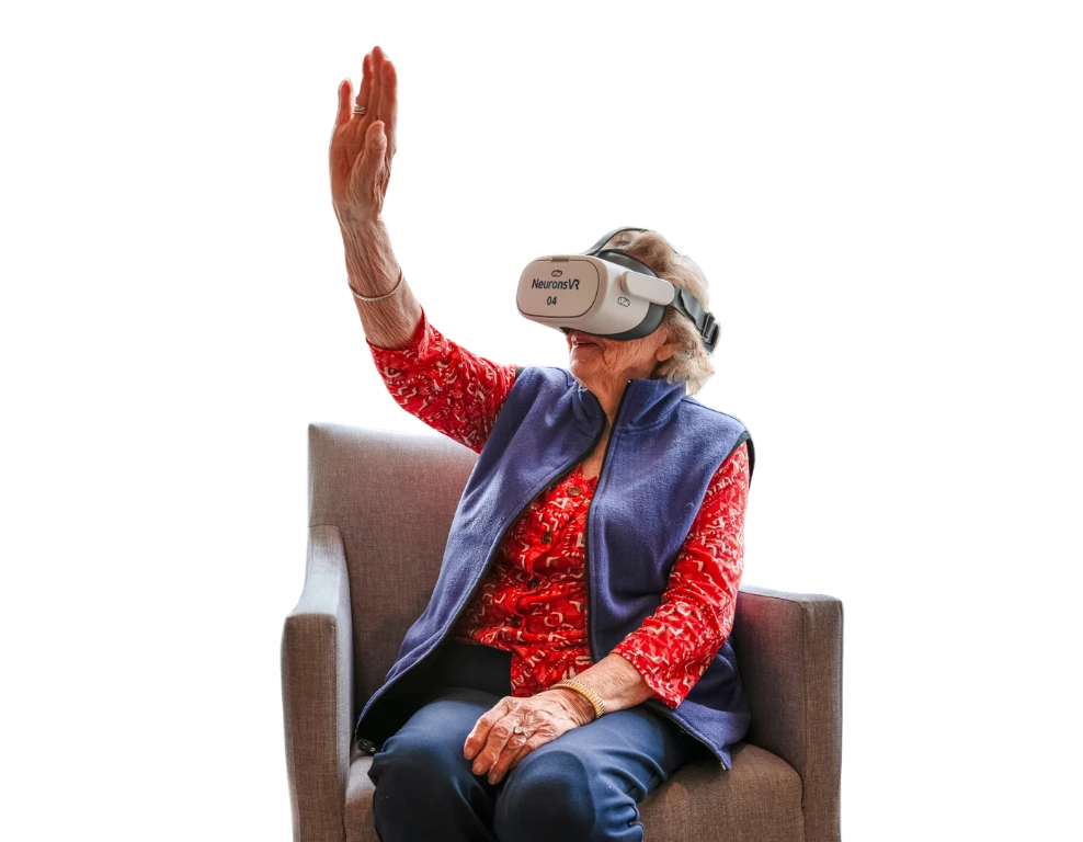 woman engaging with neuronsvr therapy