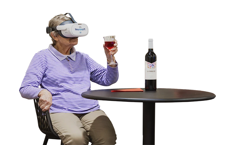 woman using neuronsvr care home south australia